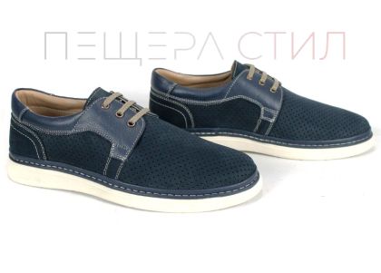 Мъжки летни обувки Forma Lite от естествен набук и кожа в тъмносин цвят