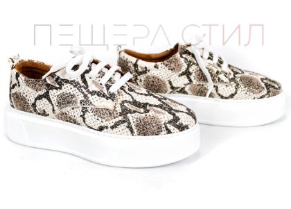 Solea Day дамски летни обувки от естествена кожа със змийски принт