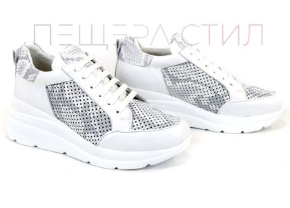 дамски обувки Modern Allure бяло сиво перфорация