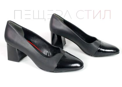 Дамски официални обувки от естествена кожа и лак – модел Eleganza Nera