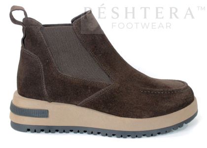 Elena Vieri Women's Chelsea Boots – Dark Brown Genuine Suede