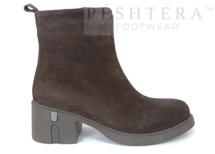 Bianca Moretti Women's Ankle Boots – Dark Brown Genuine Suede