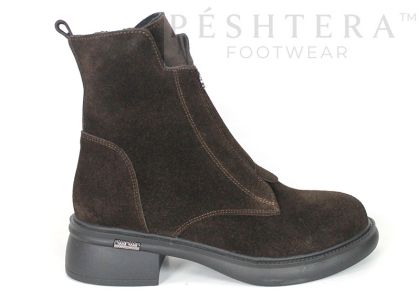 Elisa Marconi – Women's Ankle Boots in Dark Brown Genuine Suede