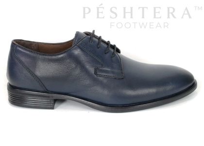 Luca Moretti – Men's Formal Shoes in Dark Blue Genuine Leather