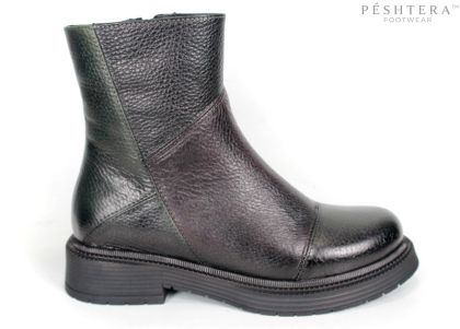 Giulia Bellandi women's winter leather ankle boots in black, burgundy and dark green