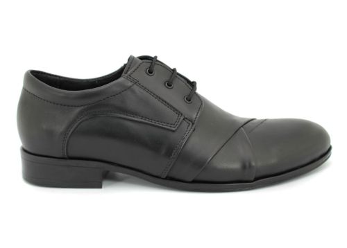 Pantofi eleganti barbati din piele naturală negru Y 7690 CH