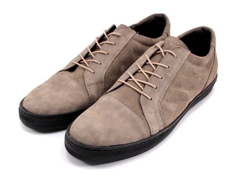 Мъжки обувки от естествен набук в сиво Y3151 SV