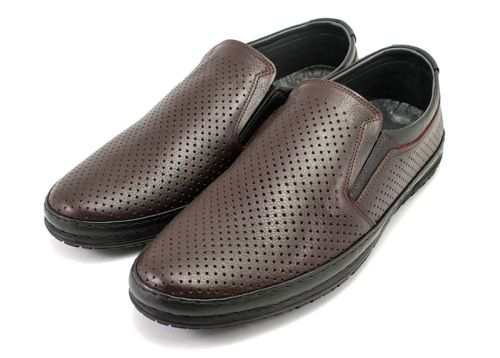 Pantofi casual pentru barbati in burgundy 807p BR 