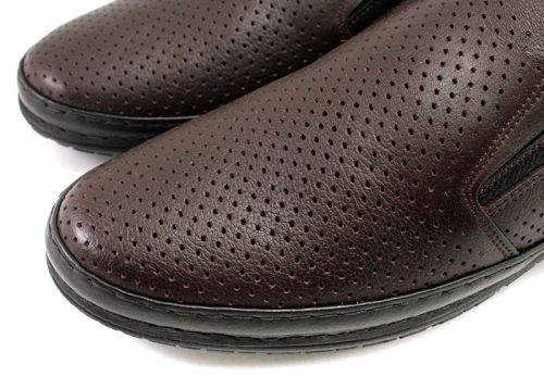 Pantofi casual pentru barbati in burgundy 807p BR 