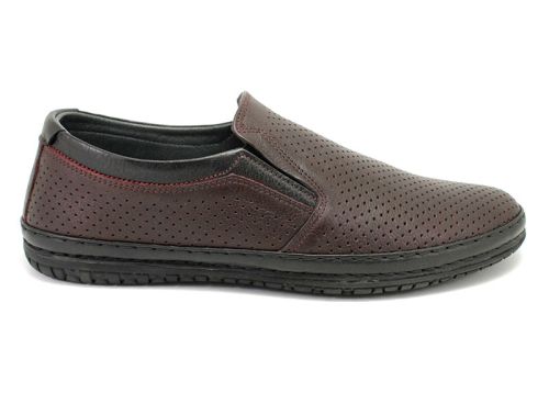 Pantofi casual pentru barbati in burgundy 807p BR 