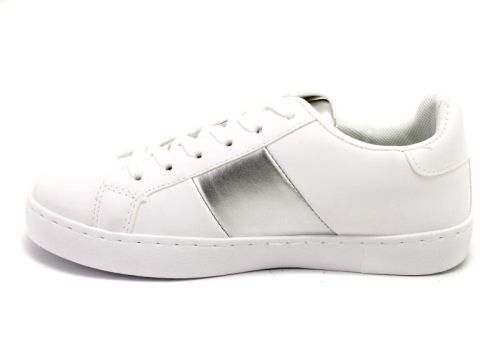 Sneakers de dama in alb 1026 B