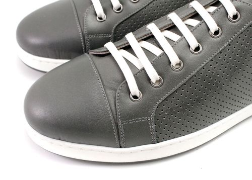 Мъжки меки обувки в тъмно сиво 703р SV