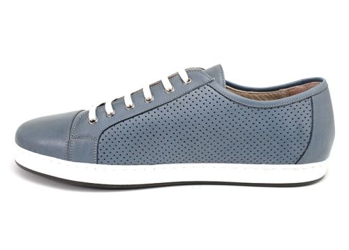 Pantofi moale barbati in denim albastru 703p SN