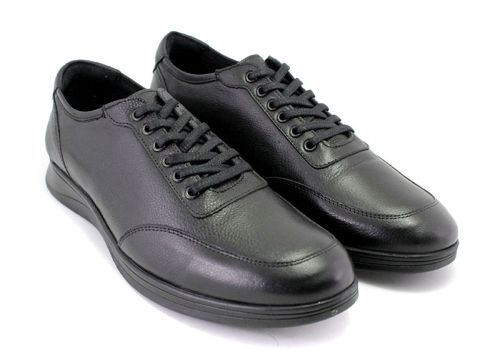 Pantofi barbati din piele in negru MET 09 CH