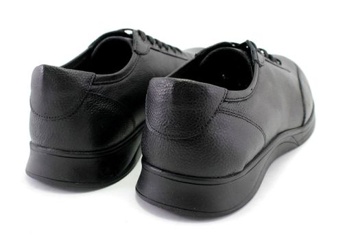 Pantofi barbati din piele in negru MET 09 CH