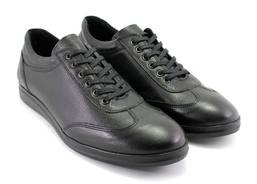 Pantofi barbati din piele in negru - MET 3328 CH