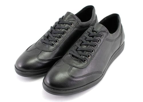 Pantofi barbati din piele in negru - MET 3328 CH