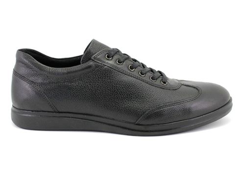 Pantofi barbati din piele in negru - MET 3328 CH