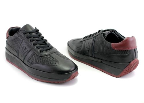 Мъжки обувки от естествена кожа в черно 1963 CH