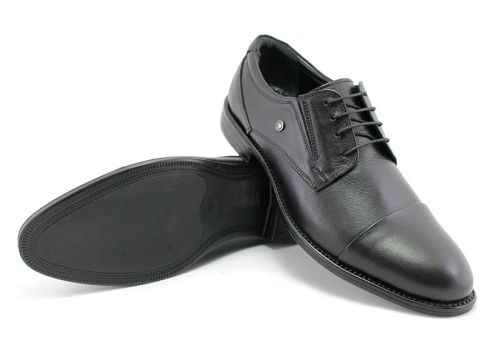 Мъжки обувки от естествена кожа в черно 1225 CH