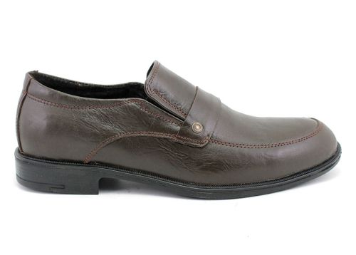 Мъжки обувки от естествена кожа в кафяво Y 285 K