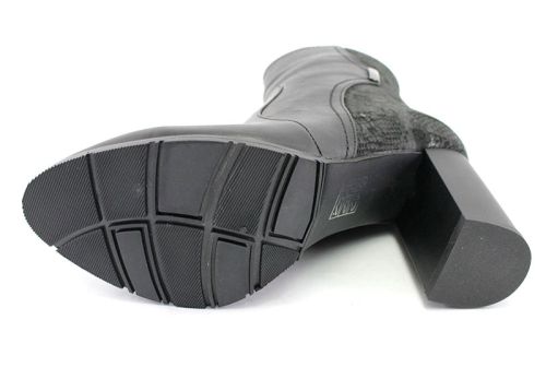 Дамски боти от естествена кожа в черно 316 CH