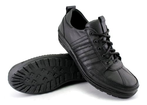 Pantofi barbati , negri, casual, din piele - model 159