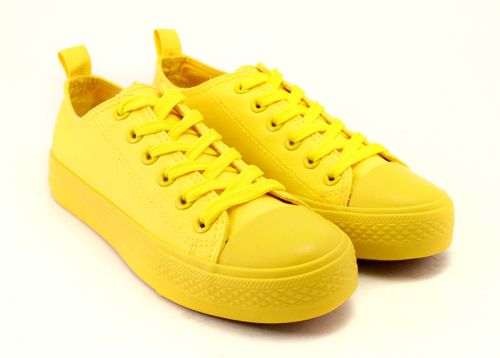 Adidași de damă de culoare uni în galben 192 JT