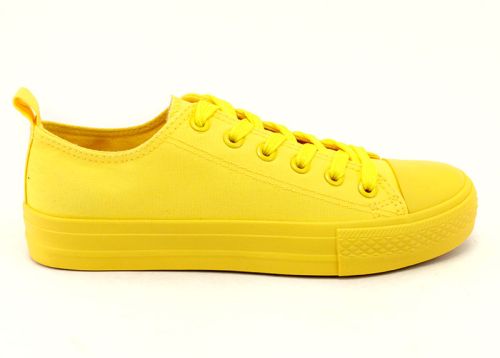 Adidași de damă de culoare uni în galben 192 JT