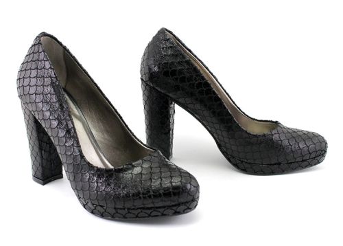 Дамски елегантни обувки на висок ток и платформа - Модел Валерия.