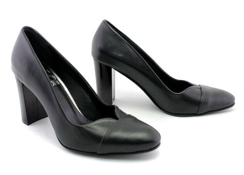 Дамски обувки на висок ток в черно, модел Енола.