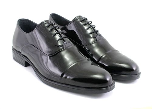 Pantofi elegante barbati in negru, model Cruz.