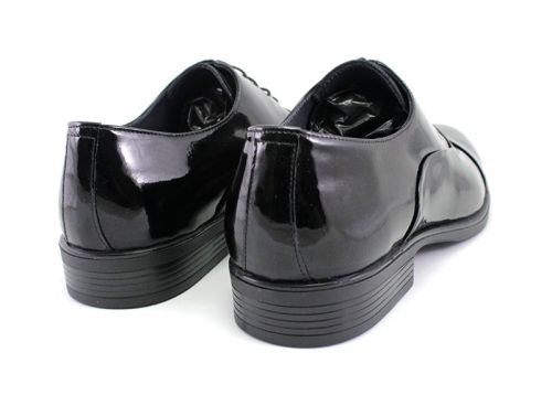 Pantofi elegante barbati in negru, model Cruz.