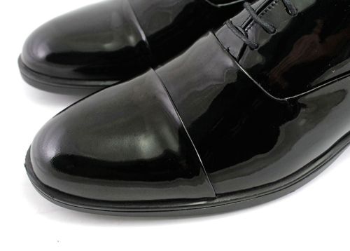 Pantofi elegante barbati in negru, model Cruz.