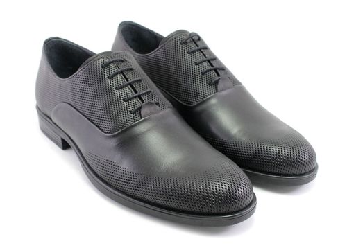 Pantofi formali barbati in negru, model Rico.
