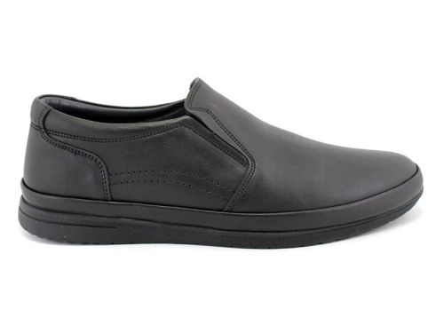 Pantofi casual barbati din piele in negru - model Victorio