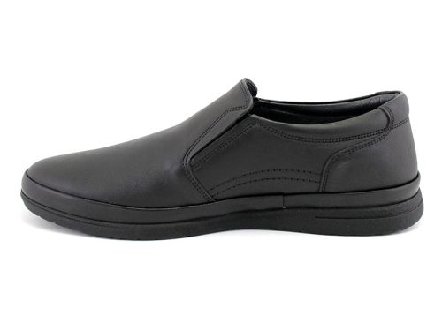 Pantofi casual barbati din piele in negru - model Victorio