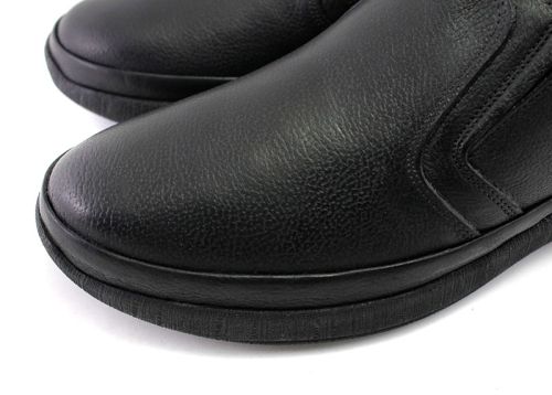 Pantofi casual barbati fără șireturi în negru - Model Bernardo.