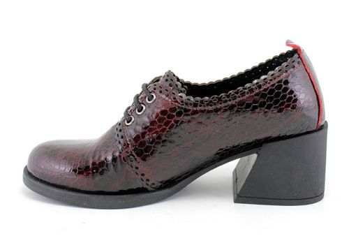 Дамски  обувки в бордо -  Модел Жаклин.