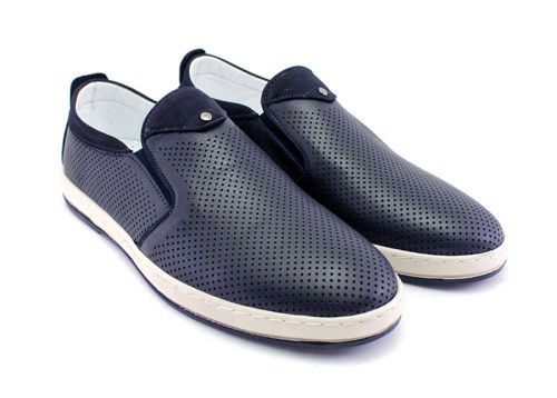Мъжки летни обувки в тъмно син цвят - Модел Йорк.