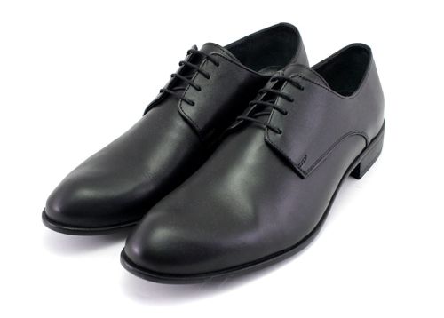 Pantofi barbati eleganti din piele în negru, model Axel