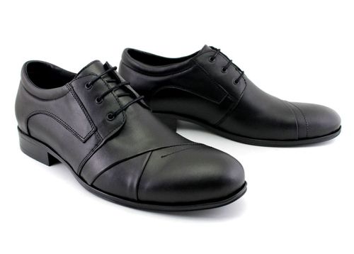 Мъжки официални обувки в черно, модел Дейвид.