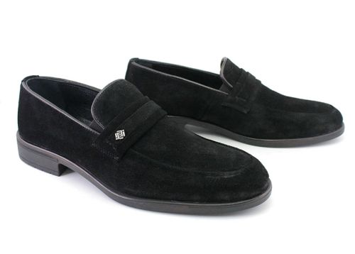 Мъжки официални обувки в черно, модел Джани.