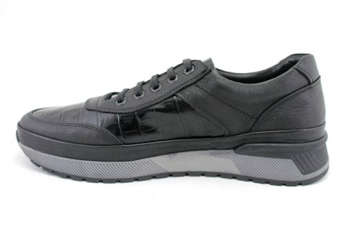 Мъжки ежедневни обувки с връзки в черно - Модел Жерар