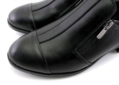 Pantofi dama, casual, din piele naturala de culoare neagra - Model Doris