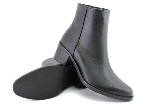 Botine elegante de damă cu fermoar lateral în negru - Model Damiana