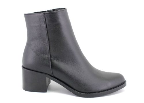 Botine elegante de damă cu fermoar lateral în negru - Model Damiana