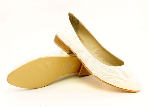 Pantofi de dama, joasa, din piele naturala in bej - Model Tsvetelina