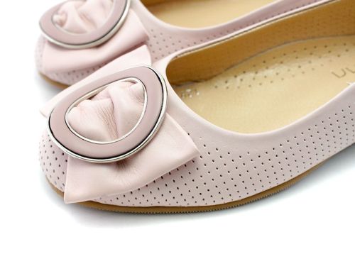 Pantofi de dama din piele naturala de culoare roz - Model Madonna