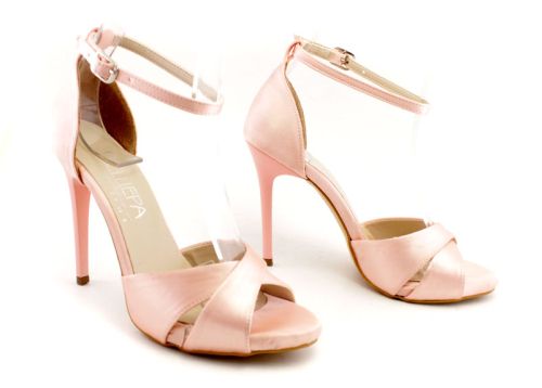 Дамски, официални сандали в розово - Модел Гардения.
